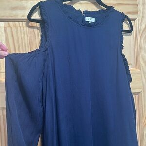 Large crown and ivy long sleeve navy dress